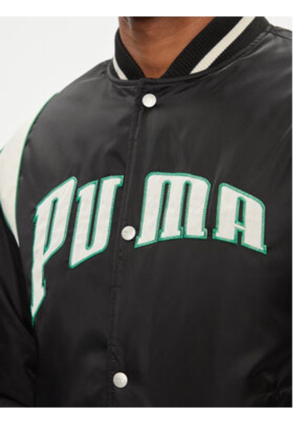 Puma Kurtka bomber Varsity 623691 Czarny Oversize. Kolor: czarny. Materiał: syntetyk