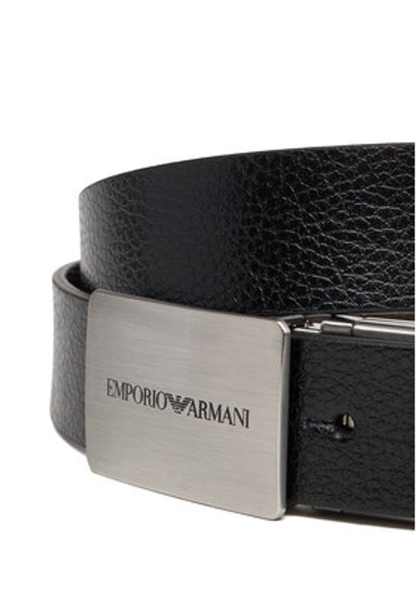 Emporio Armani Pasek Męski Y4S563 Y737E 88044 Czarny. Kolor: czarny. Materiał: skóra