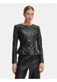 Marciano Guess Kurtka skórzana G6GL02 L0083 Czarny Regular Fit. Kolor: czarny. Materiał: skóra #1