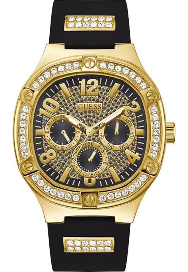 Zegarek Guess Zegarek damski Guess GW0641G2 CYRKONIE czarny. Kolor: czarny