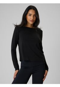4f - 4F Longsleeve regular z modalem damski - czarny XL. Okazja: na co dzień. Typ kołnierza: dekolt na plecach. Kolor: czarny. Materiał: materiał, skóra, dzianina. Długość rękawa: długi rękaw. Styl: casual #1