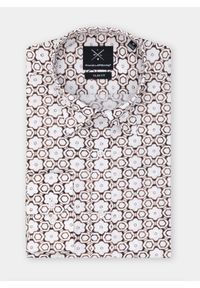 Pako Lorente - PAKO LORENTE – Koszula męska w brązowy wzór P22SF-1X-004-A-S. Typ kołnierza: kołnierzyk klasyczny. Kolor: brązowy. Materiał: elastan, bawełna. Długość rękawa: długi rękaw. Długość: długie. Styl: klasyczny #2