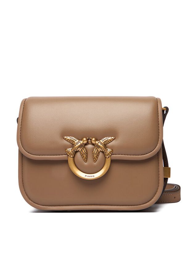 Pinko - PINKO Torebka Love Box Bag Fl Mini PE 25 PLTT 104297 A26L Brązowy. Kolor: brązowy. Materiał: skórzane