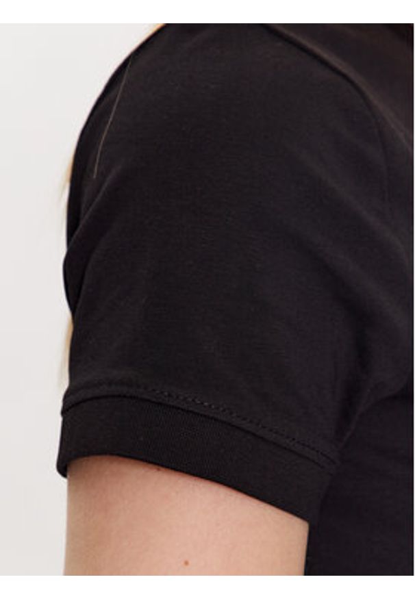 Guess T-Shirt W2YI44 J1314 Czarny Slim Fit. Kolor: czarny. Materiał: bawełna