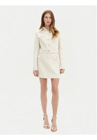 Guess Spódnica mini W5RD63 WGW82 Beżowy Regular Fit. Kolor: beżowy. Materiał: syntetyk