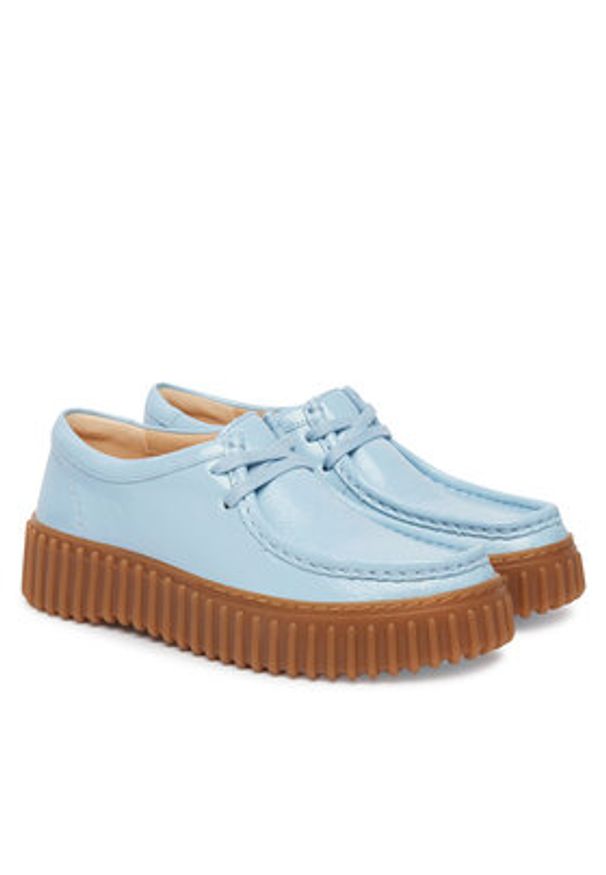 Clarks Półbuty Torhill Bee 26186669 Błękitny. Kolor: niebieski. Materiał: skóra
