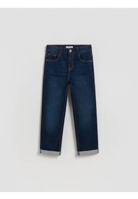 Reserved - Jeansy regular fit - granatowy. Kolor: niebieski