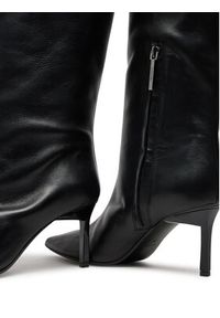 Calvin Klein Kozaki Heel Knee Boot 70 Lth HW0HW02162 Czarny. Kolor: czarny. Materiał: skóra #4