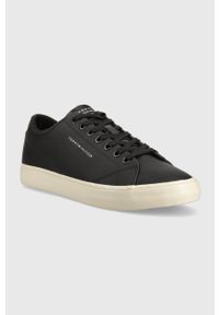 TOMMY HILFIGER - Tommy Hilfiger sneakersy skórzane TH HI VULC CORE LOW kolor czarny FM0FM04687. Nosek buta: okrągły. Kolor: czarny. Materiał: skóra #2