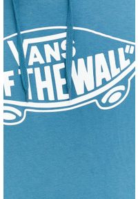 Vans bluza męska kolor niebieski z kapturem z nadrukiem. Typ kołnierza: kaptur. Kolor: niebieski. Wzór: nadruk #5