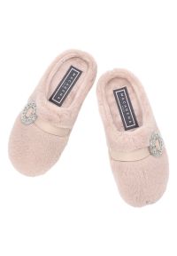 Różowe Kapcie Macarena Domowe Obuwie Damskie. Okazja: do domu. Zapięcie: klamry. Kolor: różowy. Styl: elegancki #4