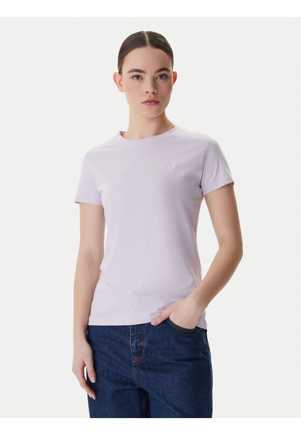 BOSS T-Shirt C_Esogo_1 50506973 Fioletowy Slim Fit. Kolor: fioletowy. Materiał: bawełna