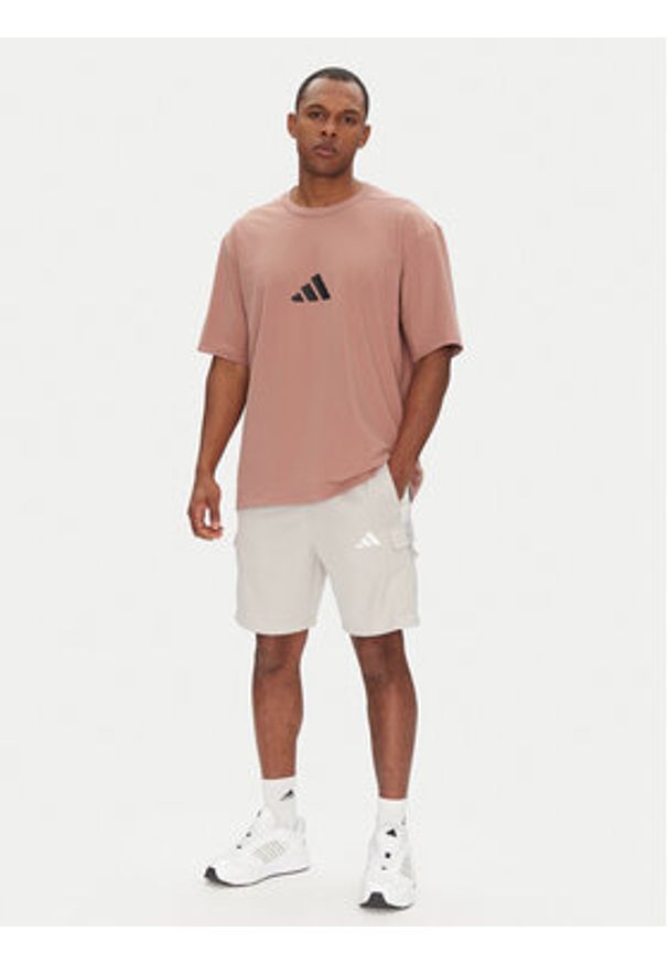 Adidas - adidas T-Shirt Z.N.E. JC5480 Różowy Loose Fit. Kolor: różowy. Materiał: syntetyk