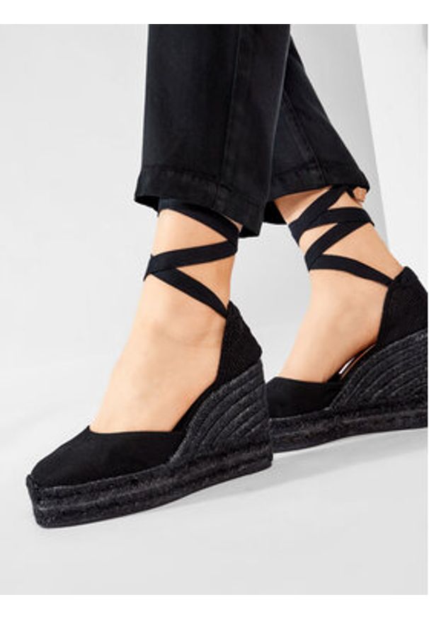 Castañer Espadryle Carina C/8ED/001 020966-100 Czarny. Kolor: czarny. Materiał: materiał