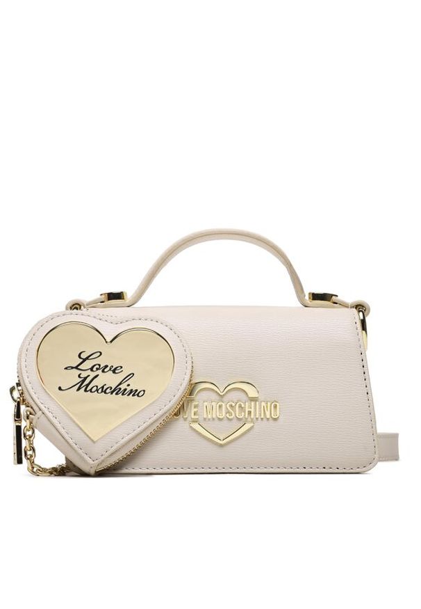 Love Moschino - LOVE MOSCHINO Torebka JC4084PP1HLD0110 Beżowy. Kolor: beżowy. Materiał: skórzane