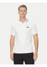 Calvin Klein Polo K10K114474 Biały Regular Fit. Typ kołnierza: polo. Kolor: biały. Materiał: bawełna #1