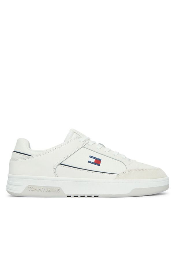 Tommy Jeans Sneakersy Basket EM0EM01792 Biały. Kolor: biały. Materiał: skóra