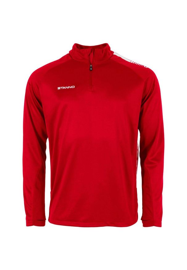 STANNO - Bluza dziecięca 1/4 z zamkiem błyskawicznym Stanno First. Kolor: wielokolorowy, biały, czerwony. Materiał: poliester