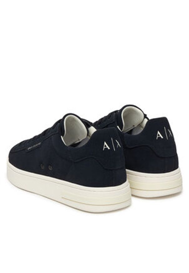 Armani Exchange Sneakersy XM002617 AF19687 ZB004 Granatowy. Kolor: niebieski. Materiał: skóra, zamsz