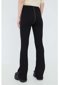 Sixth June spodnie damskie kolor czarny proste high waist. Okazja: na co dzień. Stan: podwyższony. Kolor: czarny. Styl: casual #4