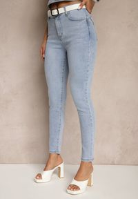 Renee - Niebieskie Jeansy Skinny Push Up Regular Waist Nenoria. Okazja: na co dzień. Kolor: niebieski. Styl: elegancki, casual #3