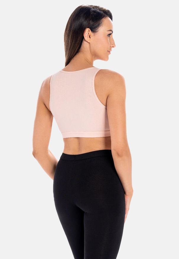 TEYLI - Top damski sportowy Teyli Maya. Kolor: różowy. Materiał: bawełna, elastan. Sport: fitness