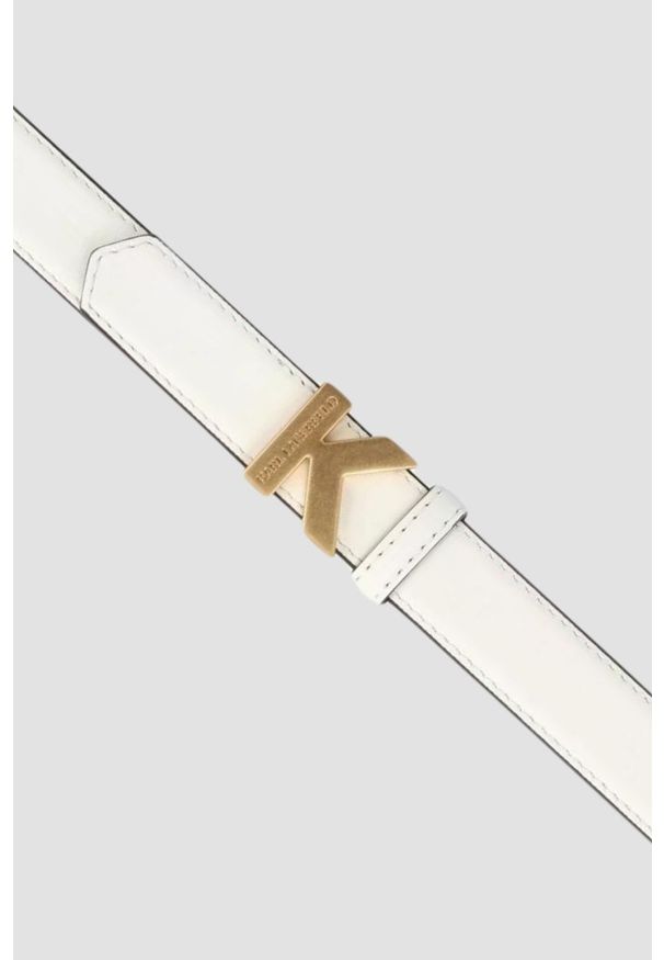 Karl Lagerfeld - KARL LAGERFELD Biały damski pasek K/lock, Rozmiar 95. Kolor: biały