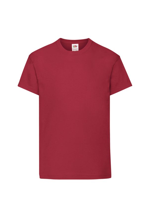 FRUIT OF THE LOOM - Oryginalna Koszulka Dla Dzieci. Kolor: czerwony. Sport: turystyka piesza