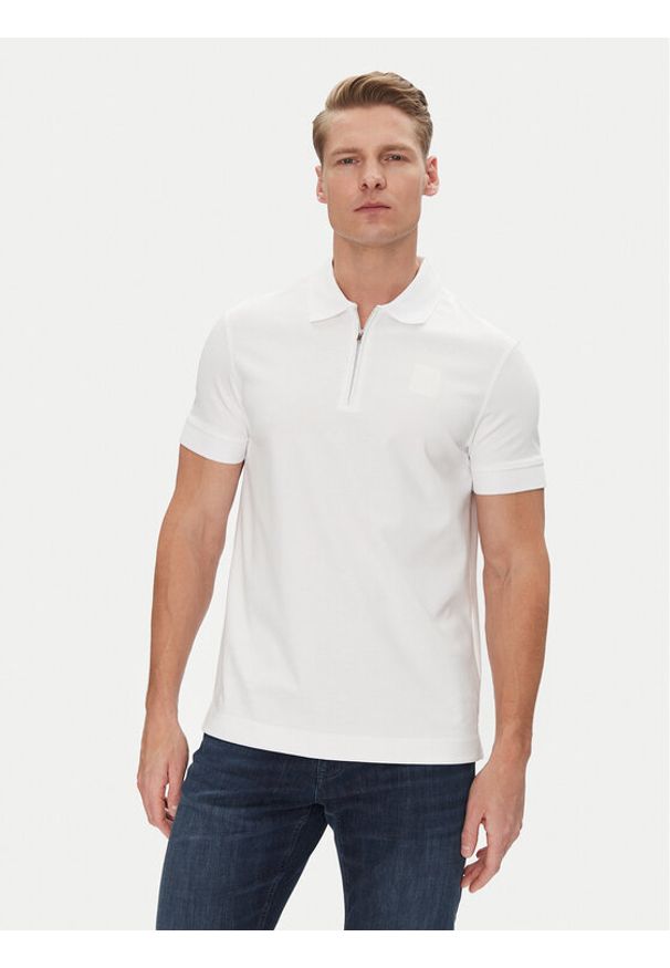 JOOP! Polo 17 JJ-08Brizio 30044699 Biały Modern Fit. Typ kołnierza: polo. Kolor: biały. Materiał: bawełna