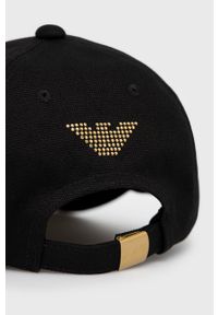 EA7 Emporio Armani czapka bawełniana 285559.2R104 kolor czarny z aplikacją. Kolor: czarny. Materiał: bawełna. Wzór: aplikacja #2