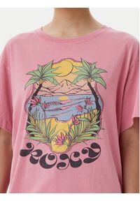 Roxy T-Shirt ERJZT05905 Różowy Oversize. Kolor: różowy. Materiał: bawełna