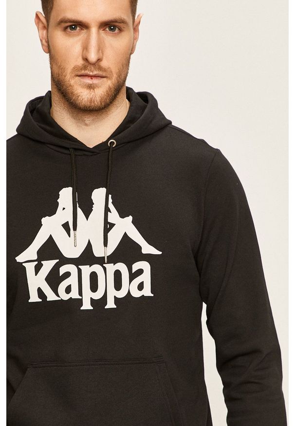 Kappa - Bluza. Okazja: na co dzień. Kolor: czarny. Wzór: nadruk. Styl: casual