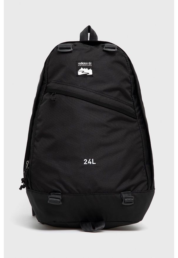 adidas Originals plecak HE9714 kolor czarny duży gładki. Kolor: czarny. Materiał: poliester. Wzór: gładki