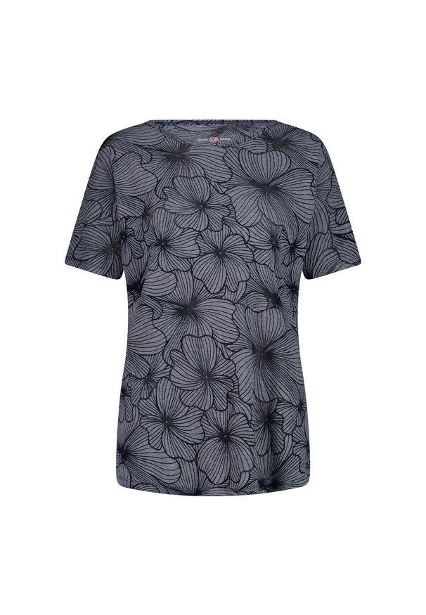 Damska koszulka w kwiaty CMP. Kolor: niebieski. Wzór: kwiaty