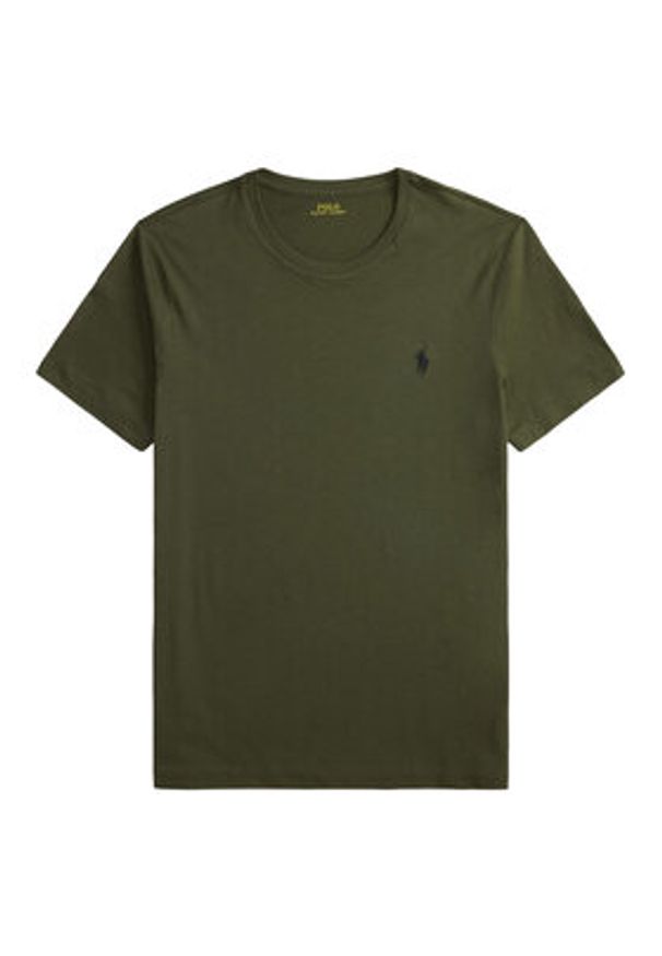 Polo Ralph Lauren T-Shirt 710671438180 Zielony Custom Slim Fit. Typ kołnierza: polo. Kolor: zielony. Materiał: bawełna