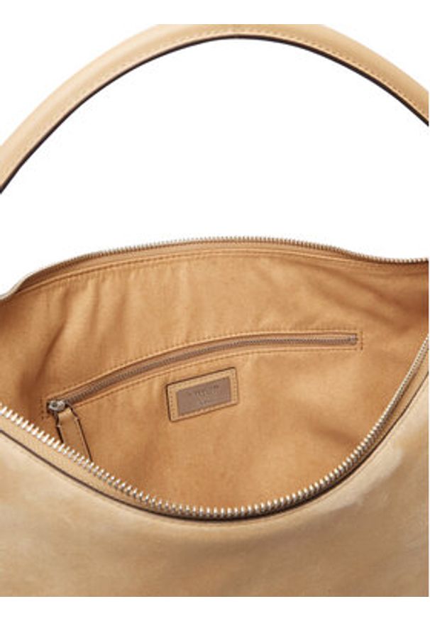 Lauren Ralph Lauren - LAUREN RALPH LAUREN Torebka 431P15636001 Beżowy. Kolor: beżowy. Materiał: skórzane, zamszowe