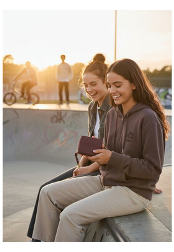 Roxy Portfel CEO-RX-W1-003-AW25 Bordowy. Kolor: czerwony. Materiał: materiał, syntetyk