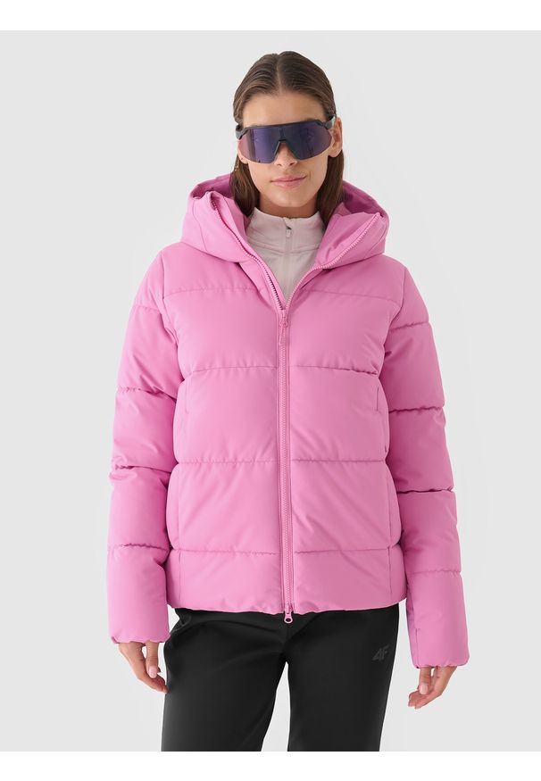 4f - 4F Kurtka narciarska membrana NeoDry 5000 damska - różowa XXL. Okazja: na co dzień. Typ kołnierza: kaptur. Kolor: różowy. Materiał: poliester, materiał, dzianina, tkanina. Wzór: gładki. Sezon: zima. Styl: klasyczny, casual, sportowy