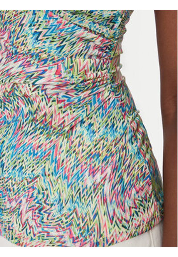 Morgan Bluzka 251-DPOPPA Kolorowy Slim Fit. Materiał: syntetyk. Wzór: kolorowy