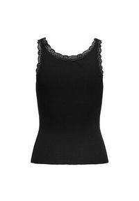 only - ONLY Top Sara 15345994 Czarny Slim Fit. Kolor: czarny. Materiał: bawełna #6