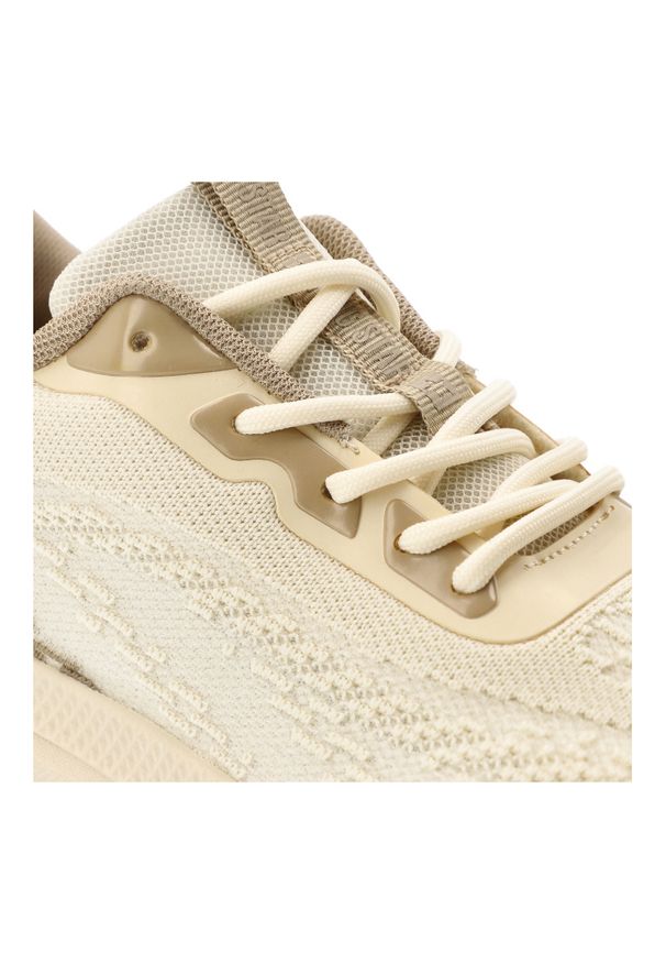 Big-Star - Sneakersy damskie Big Star, cholewka z materiału tekstylnego o oddychającej strukturze klasyczne sznurowanie, beżowe, TT274318. Okazja: na co dzień, na spacer. Zapięcie: sznurówki. Kolor: beżowy. Materiał: materiał. Szerokość cholewki: normalna. Sport: turystyka piesza