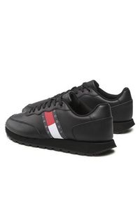 Tommy Jeans Sneakersy Leather Runner Ess EM0EM00898 Czarny. Kolor: czarny. Materiał: skóra