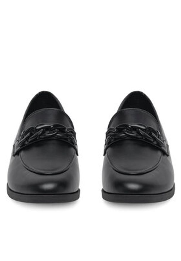 DeeZee Mokasyny W4PH189501 Czarny. Kolor: czarny. Materiał: skóra