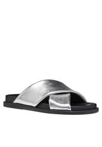 Geox Klapki D Adelash D55YWB 000Y2 C1007 Srebrny. Kolor: srebrny. Materiał: skóra