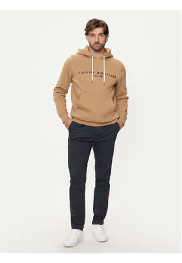 TOMMY HILFIGER - Tommy Hilfiger Chinosy MW0MW35638 Granatowy Slim Fit. Kolor: niebieski. Materiał: bawełna