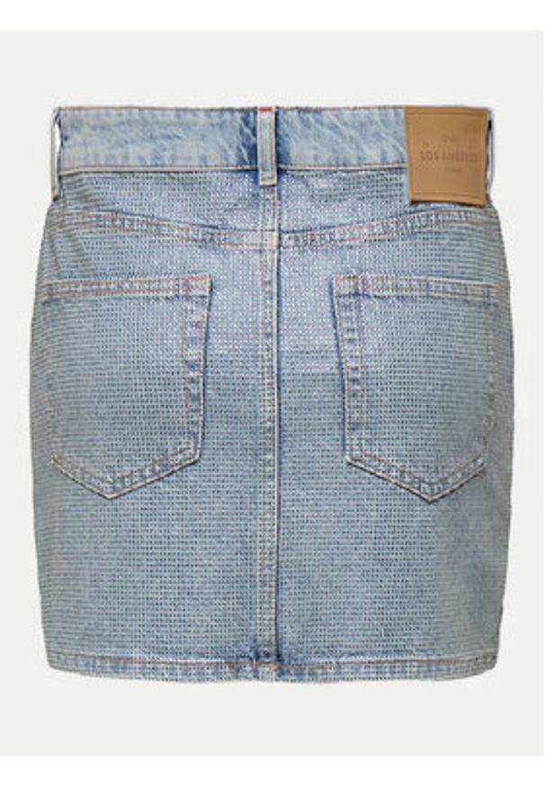 only - ONLY Spódnica jeansowa Hollywood 15342137 Niebieski Regular Fit. Kolor: niebieski. Materiał: bawełna