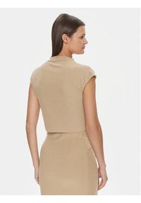 Guess Bluzka W4RP40 KAQL2 Beżowy Slim Fit. Kolor: beżowy #5