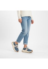 Sneakersy damskie Filippo, cholewka z naturalnej skóry zamszowej z kontrastowym panelem bocznym i klasycznym sznurowaniem z metalowym logo masywna br. Okazja: na spacer, na co dzień. Kolor: niebieski. Materiał: zamsz, skóra. Szerokość cholewki: normalna. Obcas: na platformie. Styl: klasyczny #7