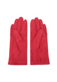 Wittchen - Damskie rękawiczki z ozdobnym obszyciem i kokardą czerwone. Kolor: czerwony. Materiał: poliester. Wzór: aplikacja. Sezon: jesień. Styl: elegancki #2