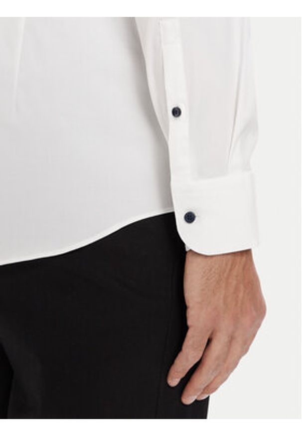 BOSS Koszula H-Hank 50549930 Biały Slim Fit. Kolor: biały. Materiał: bawełna